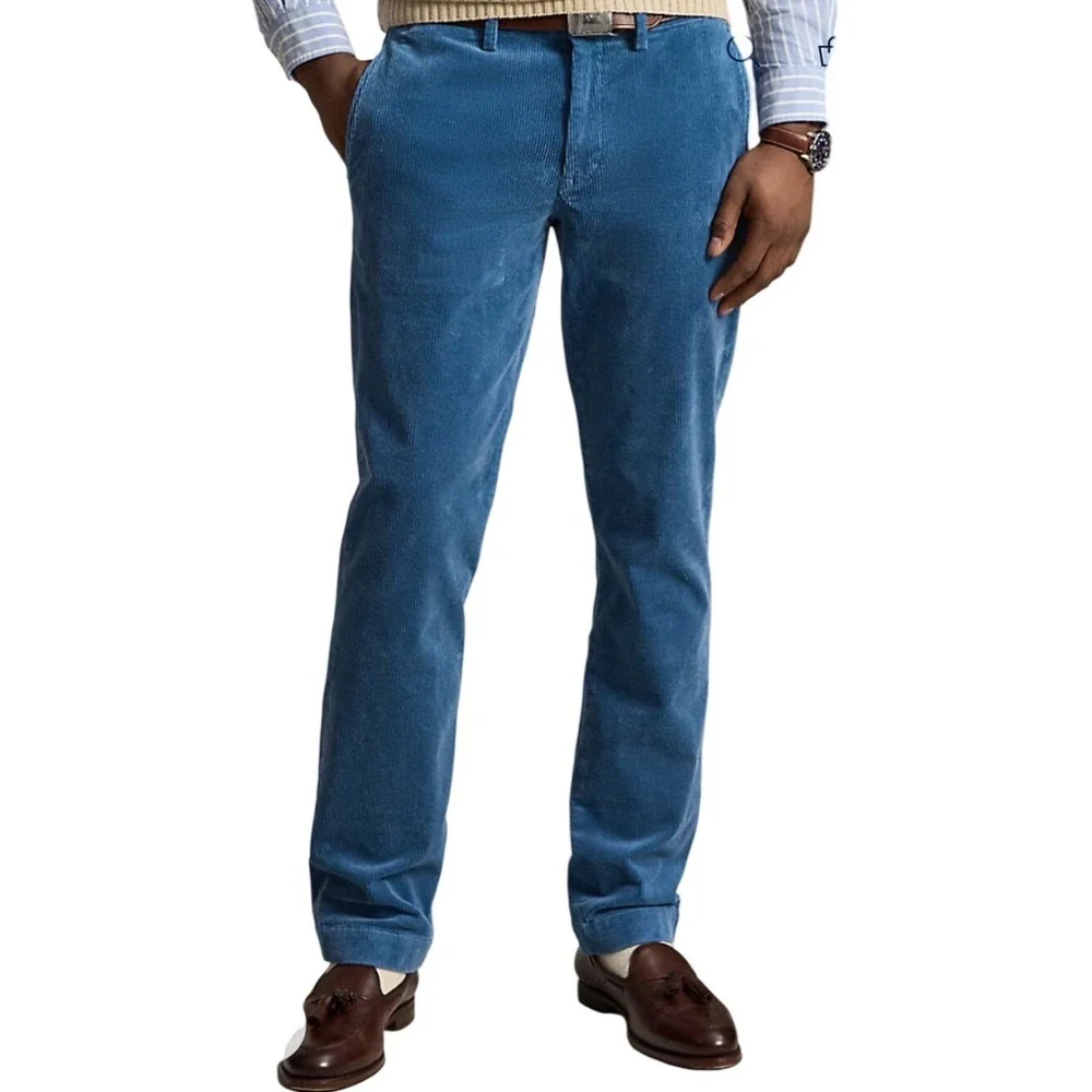 Polo Ralph Lauren Bedford Straight Fit Corduroy Pant 30/30 blue Luxury Casual